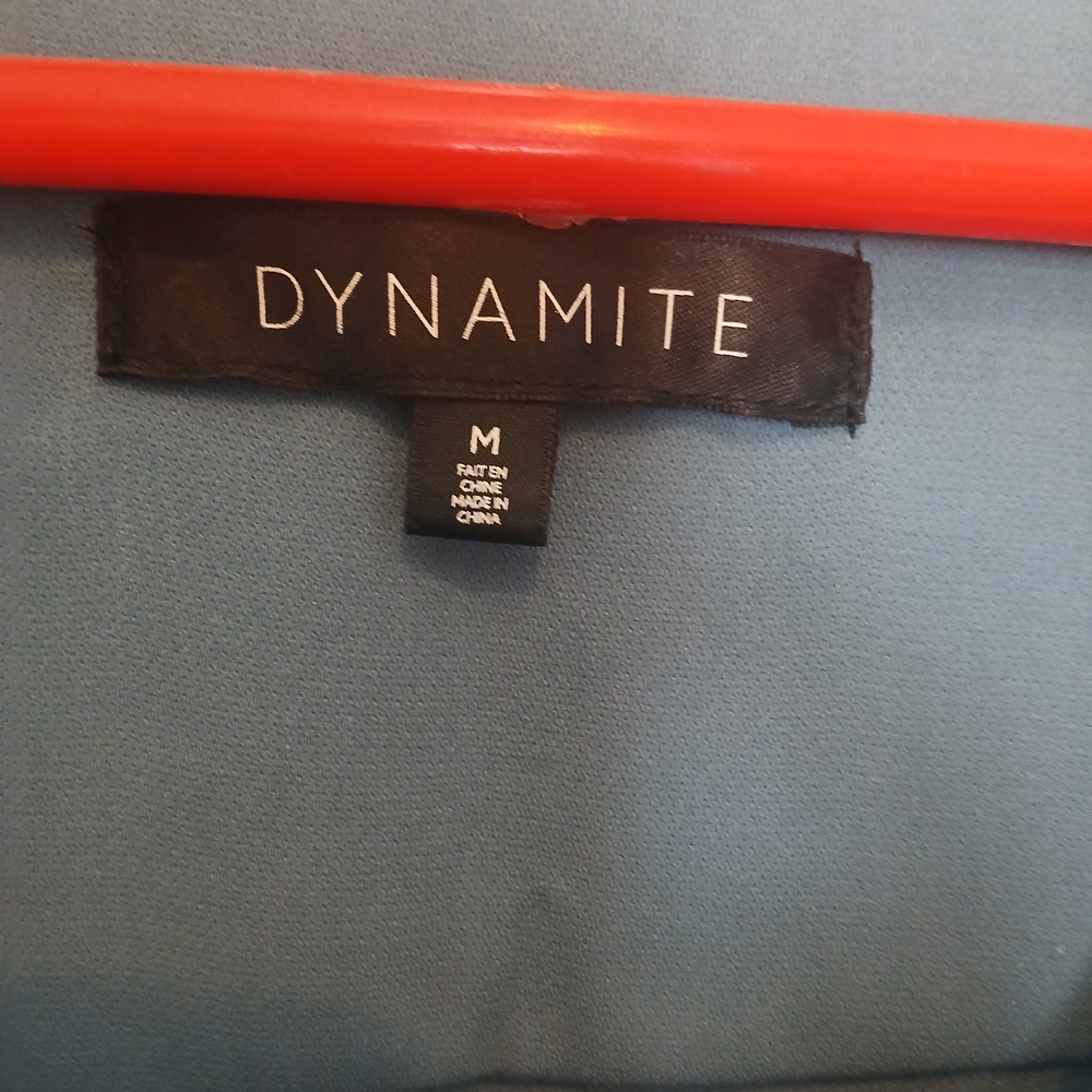 Dynamite Teal Tie Front Smocked Dress - Picture 3 of 4